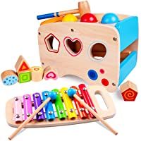 Los mejores  - Rolimate Juguete Musical Juguete De Madera con Instrumento De Percusión- Bloques De Construcción De Bolas De Martillo De…